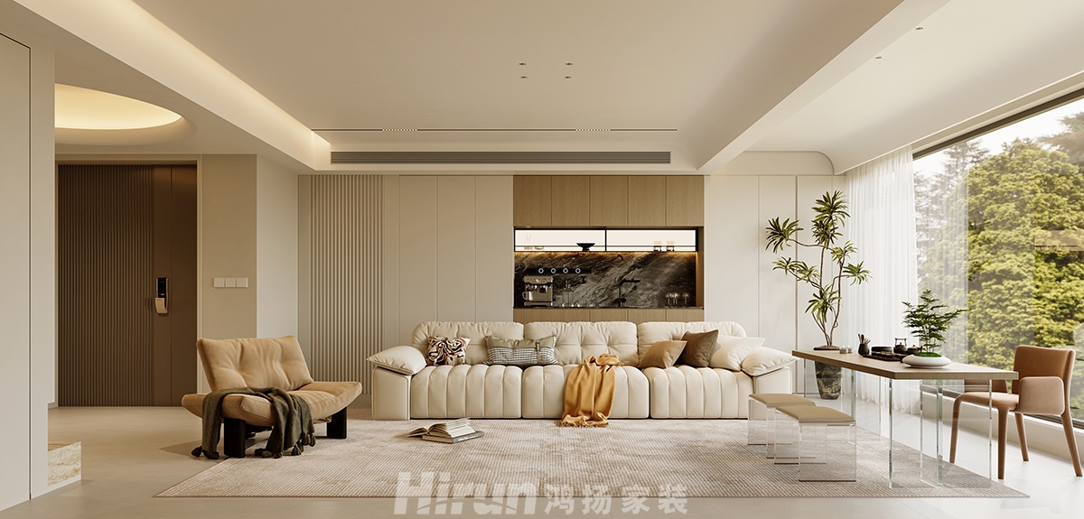 世貿璀璨風華192㎡優(yōu)雅繽紛四居室 裝修案例效果圖-2